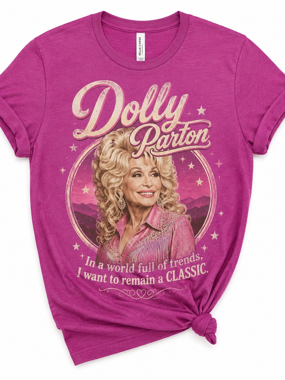 Bella Canvas Dolly Parton Graphic Tee - Magenta
